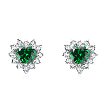 MuShan Jewelry 925 Sterling Silver Stud Earrings Dangle High Carbon Diamond Classic Luxury Women Earring Fine Jewelry