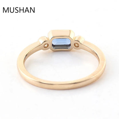 MUSHAN Luxury Custom 14K 18K Gold Rings Band Jewelry With Moissanite Diamond Lab Grown Gemstones Diamond Wedding Ring For Women