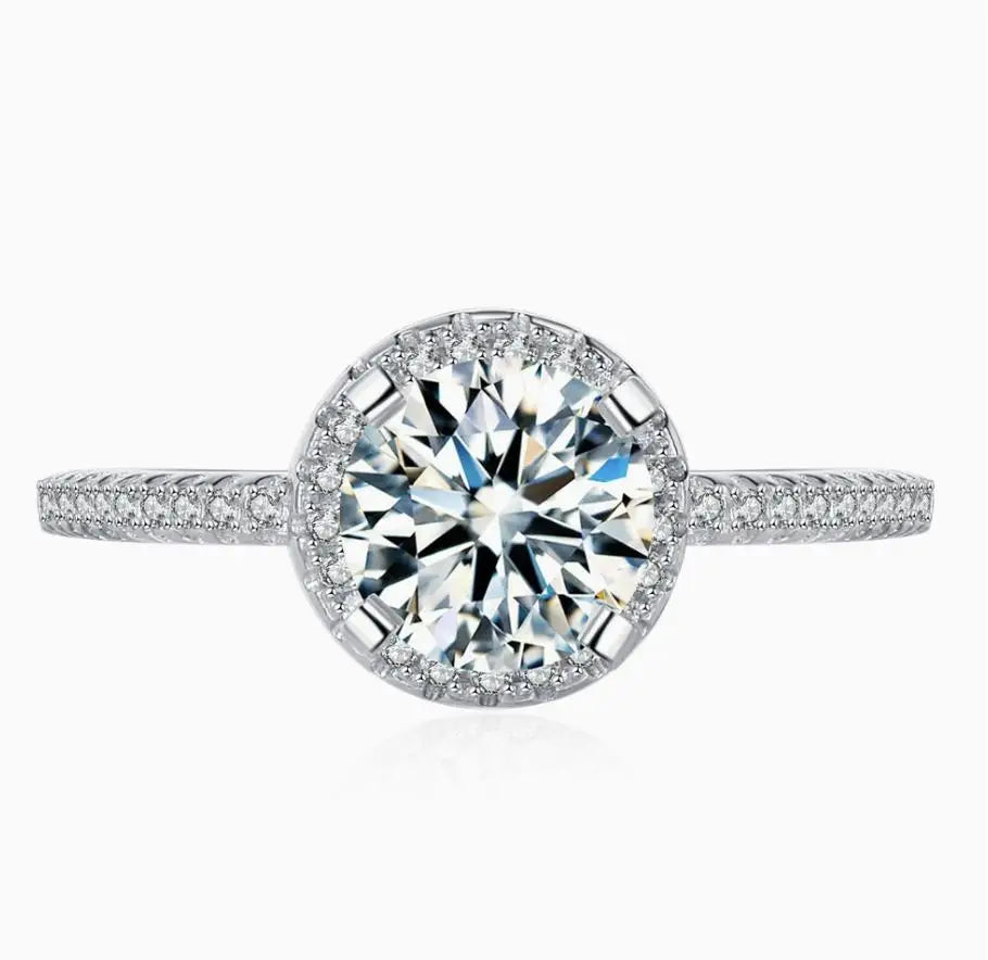 MUSHAN Jewelry 925 Sterling Silver Rings For Women Moissanite Diamond Wedding Ring Bands With GRA Certificate Fine Jewelry