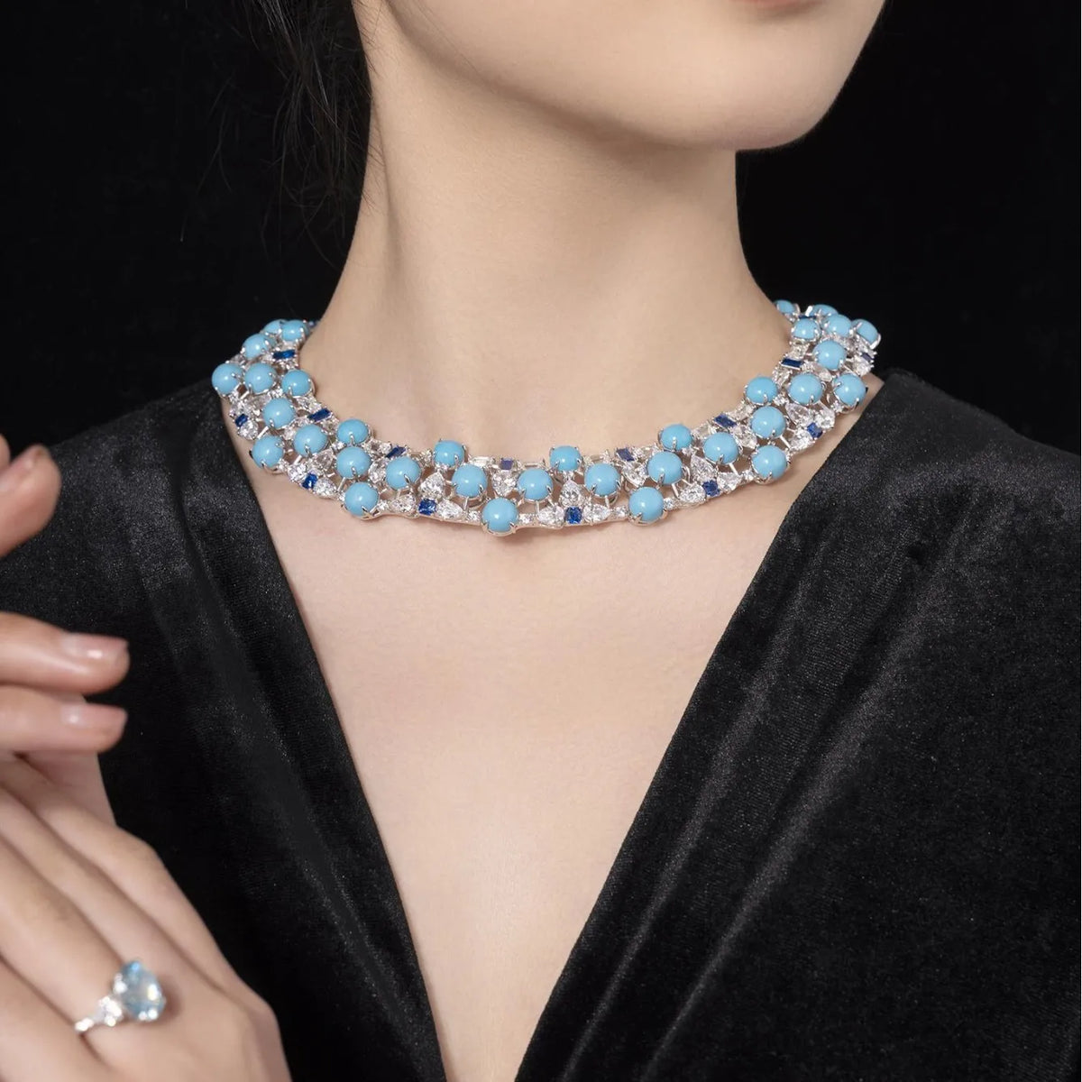 MuShan Jewelry 925 Sterling Silver Necklace Fine HCD Gemstones High Carbon Diamond 925 Sterling Silver Pendants Accessories