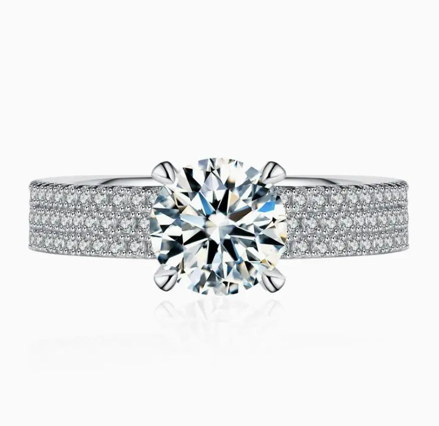 MUSHAN Designer Jewelry 925 Sterling Silver Rings Bands Moissanite Diamond Ring For Women GRA Certificate s925 Fine Jewelry