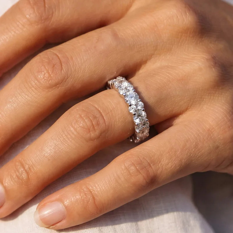MUSHAN Custom Luxury Diamond Rings Jewelry IGI Certificated for Women 925 Sterling Silver Lab Grown Diamond Ring Band HPHT CVD
