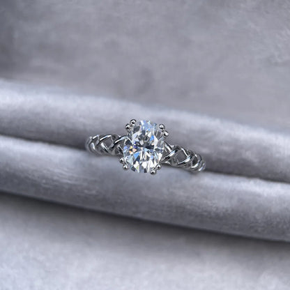 MuShan Designer Jewelry 925 Sterling Silver Ring Moissanite Delicate Ring for Her 18K Real Gold Plated MST Patent Jewellery