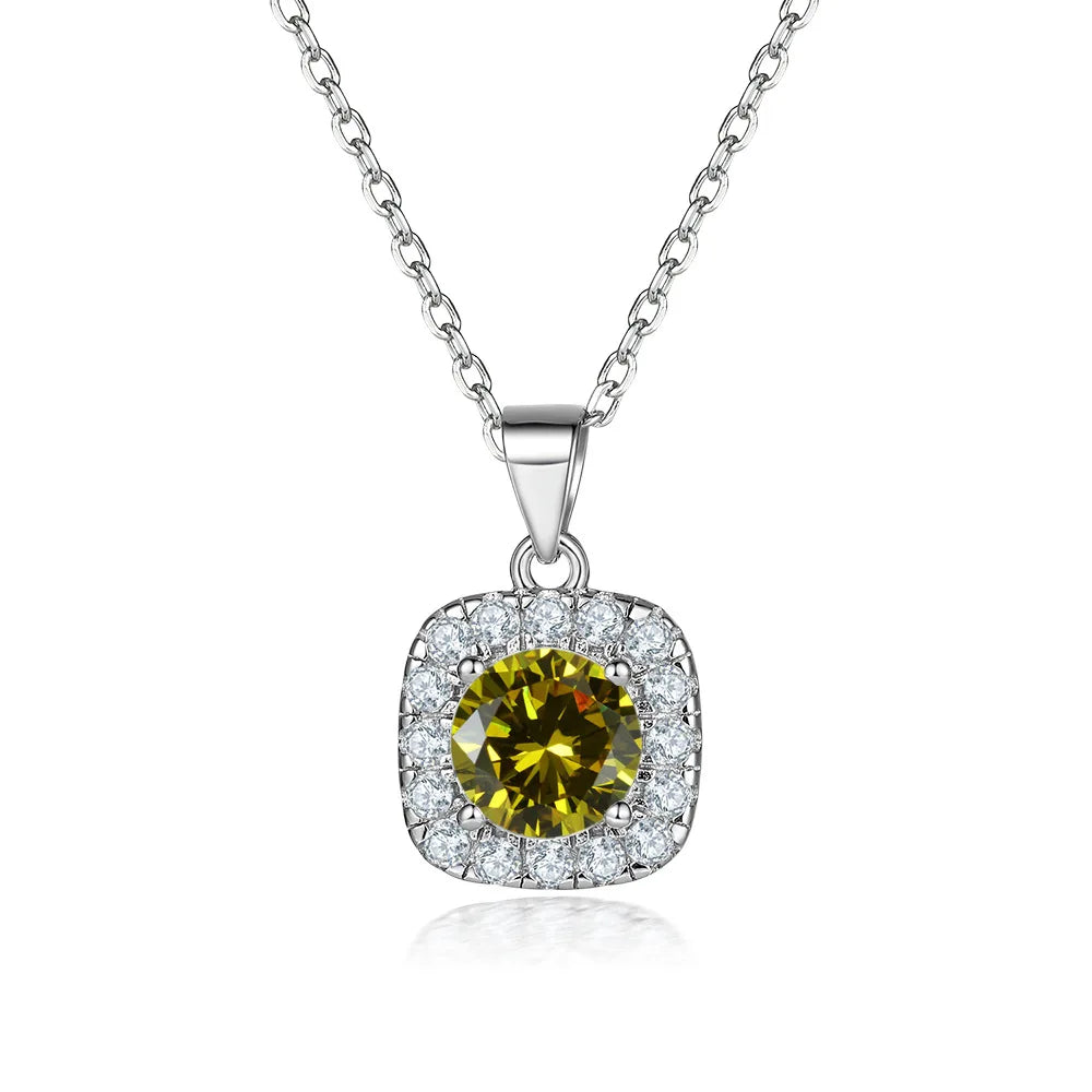 MuShan Luxury Jewelry 925 Sterling Silver Necklace Cubic Zirconia 7A Initial Formal Women Rhodium Plated Premium Jewelry Pendant