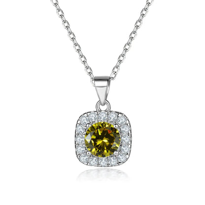 MuShan Luxury Jewelry 925 Sterling Silver Necklace Cubic Zirconia 7A Initial Formal Women Rhodium Plated Premium Jewelry Pendant