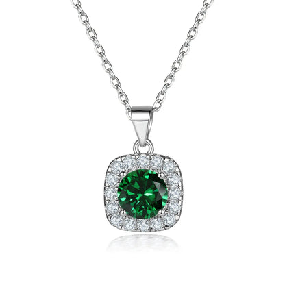 MuShan Luxury Jewelry 925 Sterling Silver Necklace Cubic Zirconia 7A Initial Formal Women Rhodium Plated Premium Jewelry Pendant