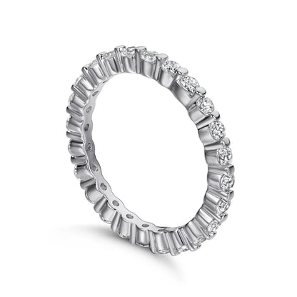 MuShan Jewelry 925 Sterling Silver Rings Bands Engagement Ring 7A Cubic Zirconia Delicate Anniversary Sparkle  Women Gift