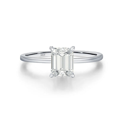 MuShan Designer Jewelry 925 Sterling Silver Ring Lab Grown Emerald Oval Modern Ring for Women 18K Gold Plated Anniversary Rings
