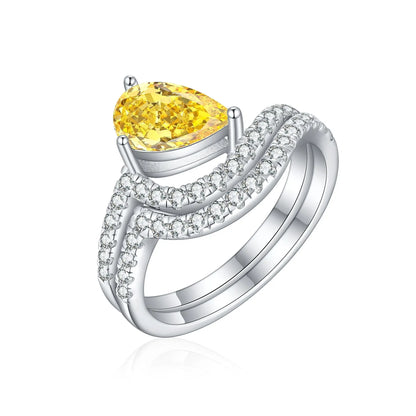 MuShan Jewelry 925 Sterling Silver Ring Wedding Band High Carbon Diamond Gift  Her Girlfriend Gift Women Rings Fine Jewelry