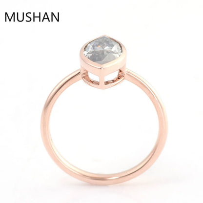MUSHAN Luxury Custom 14K 18K Gold Rings Band Jewelry With Moissanite Diamond Lab Grown Gemstones Diamond Wedding Ring For Women