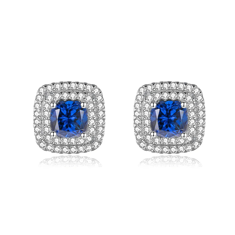 MuShan Jewelry 925 Sterling Silver Stud Earrings Dangle HCD Gemstones Romantic Statement Jewelry Women Earring Fine Jewelry