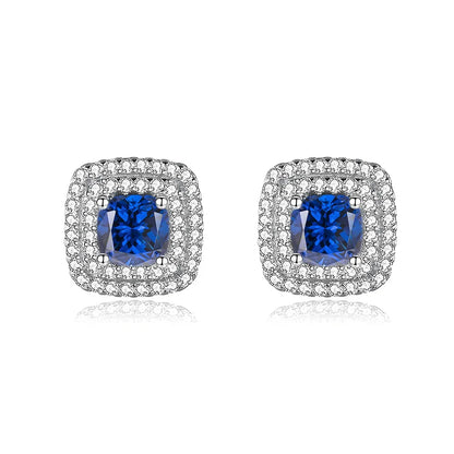 MuShan Jewelry 925 Sterling Silver Stud Earrings Dangle HCD Gemstones Romantic Statement Jewelry Women Earring Fine Jewelry