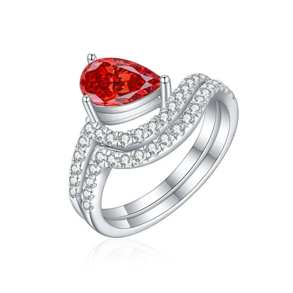 MuShan Jewelry 925 Sterling Silver Ring Wedding Band High Carbon Diamond Gift  Her Girlfriend Gift Women Rings Fine Jewelry
