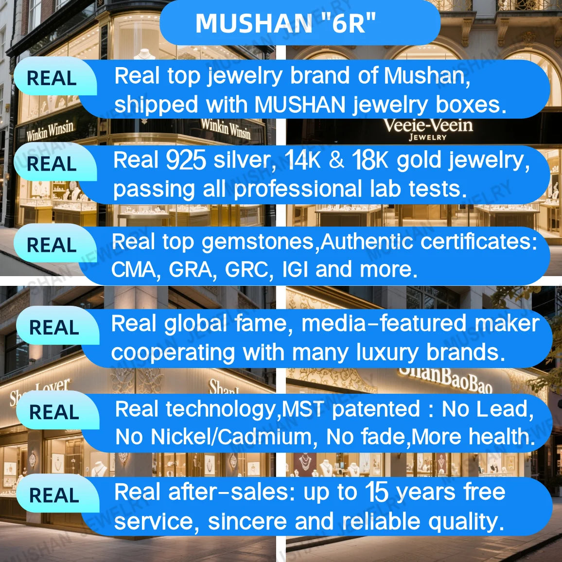 MUSHAN Custom Jewelry 925 Sterling Silver Ring Lab Red Emerald Round Wedding Band for Women 18K Gold Plated Anniversary Rings