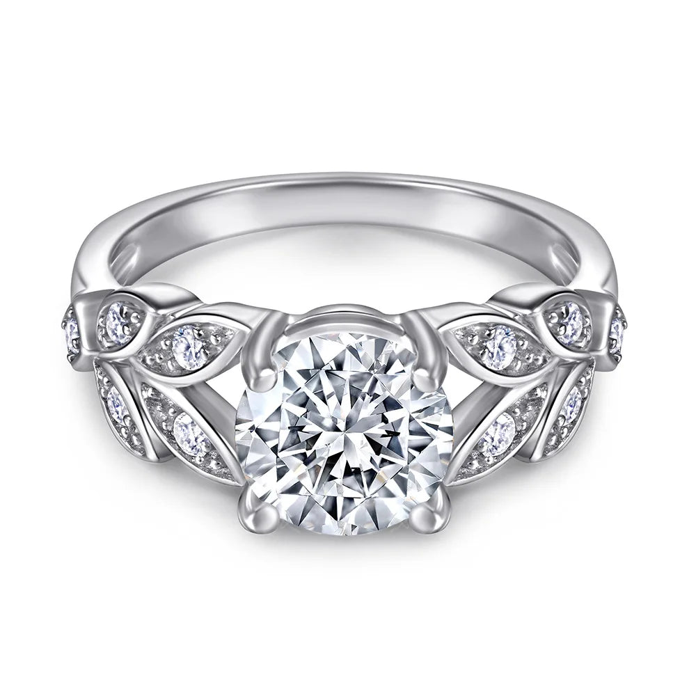 MuShan Brand Jewelry 925 Sterling Silver Ring Zircon 7A Grade Marquise Bridal for Her 18K Real Gold Plated Fine Jewelry Rings