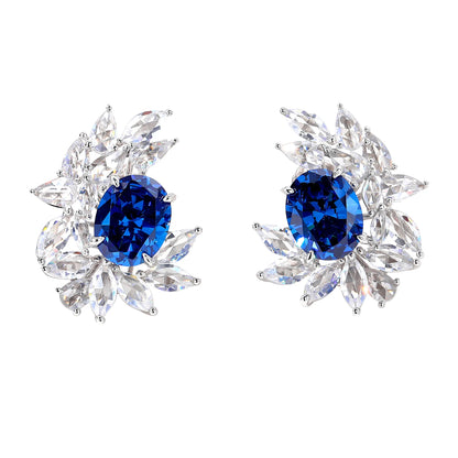 MuShan Jewelry 925 Sterling Silver Earring Designer 5A CZ Gemstones High Carbon Diamond 925 Sterling Silver Earrings Accessories
