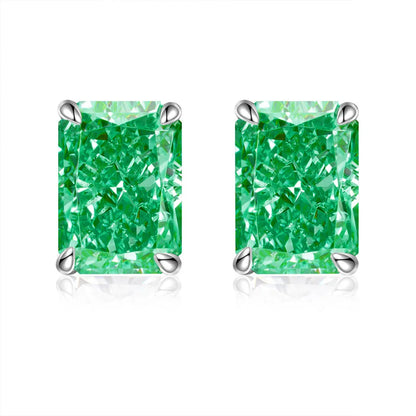 MUSHAN Brand Jewelry 925 Sterling Silver Stud Earrings 7ct 8*10 Ice Flower Gemstones Women Earrings Stud Fine Jewelry Accessory