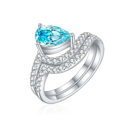 MuShan Jewelry 925 Sterling Silver Ring Wedding Band High Carbon Diamond Gift  Her Girlfriend Gift Women Rings Fine Jewelry