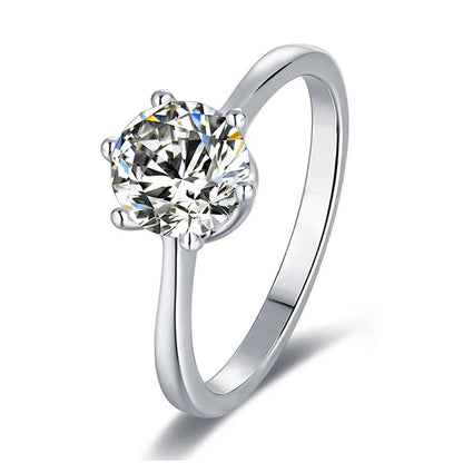 MuShan Jewelry 925 Sterling Silver Ring Moissanite D Color VVS1 Designer Classic Fancy Bold Rings Diamond Accessories