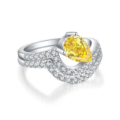 MuShan Jewelry 925 Sterling Silver Ring Wedding Band High Carbon Diamond Gift  Her Girlfriend Gift Women Rings Fine Jewelry