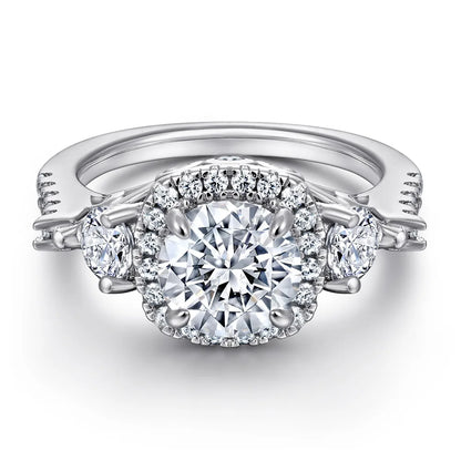 MuShan Jewelry 925 Sterling Silver Rings Bands Engagement Ring 5A Cubic Zirconia Valentine Delicate Anniversary  Women Gift