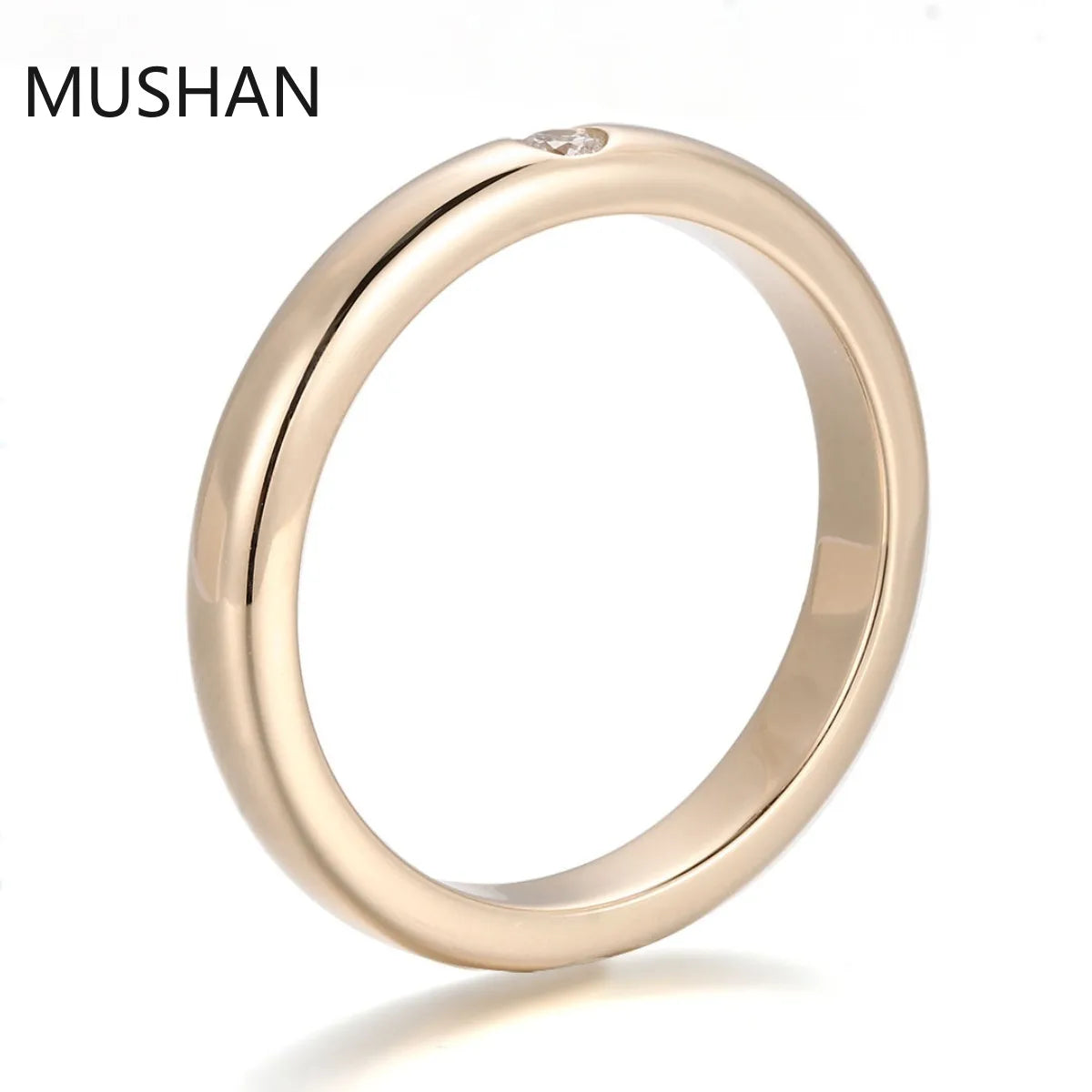 MUSHAN Luxury Custom 14K 18K Gold Rings Band Jewelry With Moissanite Diamond Lab Grown Gemstones Diamond Wedding Ring For Women