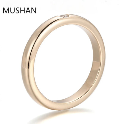 MUSHAN Luxury Custom 14K 18K Gold Rings Band Jewelry With Moissanite Diamond Lab Grown Gemstones Diamond Wedding Ring For Women