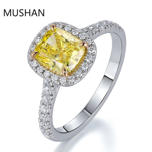 MUSHAN Luxury Custom 14K 18K Gold Rings Band Jewelry With Moissanite Diamond Lab Grown Gemstones Diamond Wedding Ring For Women