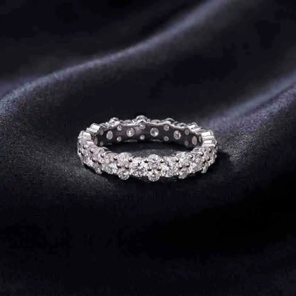 MUSHAN Custom Luxury Diamond Rings Jewelry IGI Certificated for Women 925 Sterling Silver Lab Grown Diamond Ring Band HPHT CVD