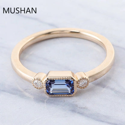 MUSHAN Luxury Custom 14K 18K Gold Rings Band Jewelry With Moissanite Diamond Lab Grown Gemstones Diamond Wedding Ring For Women