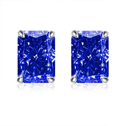 MUSHAN Brand Jewelry 925 Sterling Silver Stud Earrings 7ct 8*10 Ice Flower Gemstones Women Earrings Stud Fine Jewelry Accessory