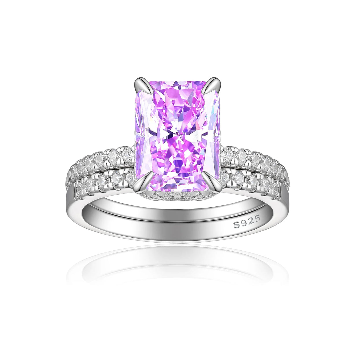 MuShan Luxury Jewelry 925 Sterling Silver Ring Cubic Zirconia 7A Oval Romantic for Her Rhodium Plated Fine Jewelry Rings
