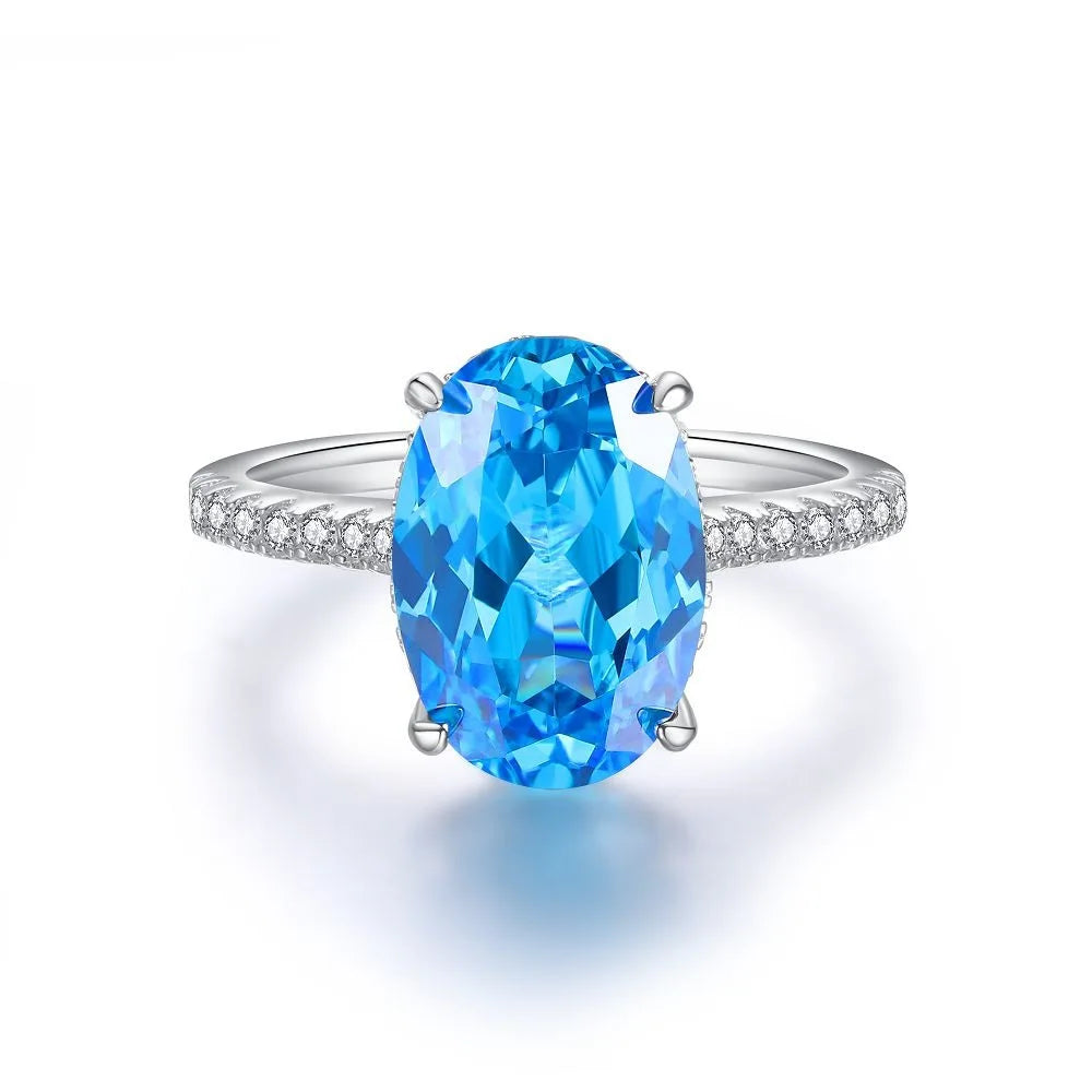 MUSHAN Luxury Jewelry s 925 Sterling Silver Rings For Women CMA Certificate HCD Gemstones Sapphire Ring Bands s925 Fine Jewelry