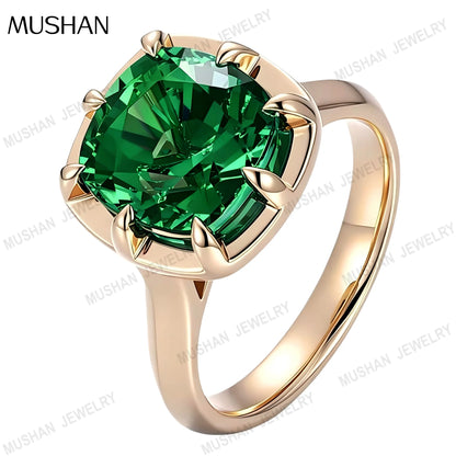 MUSHAN Luxury Custom Lab Grown Paraiba Gemstones Rings Ruby Band For Women Luxury 14K 18K Gold Ring Jewelry GRC Certificated