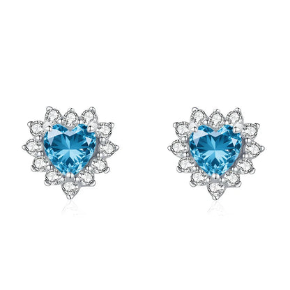 MuShan Jewelry 925 Sterling Silver Stud Earrings Dangle High Carbon Diamond Classic Luxury Women Earring Fine Jewelry