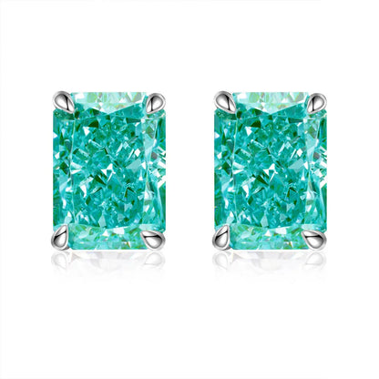 MUSHAN Brand Jewelry 925 Sterling Silver Stud Earrings 7ct 8*10 Ice Flower Gemstones Women Earrings Stud Fine Jewelry Accessory