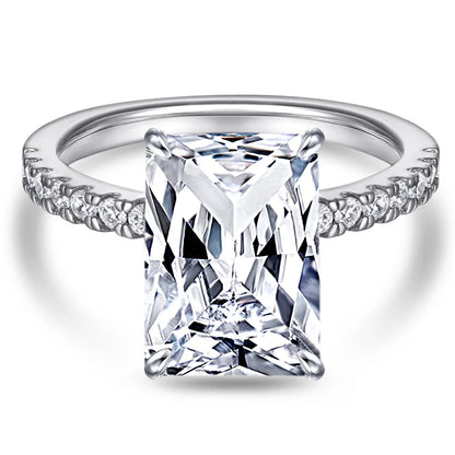 MuShan Designer Jewelry 925 Sterling Silver Ring Zircon 5A Grade Cushion Casual for Fiancee Real Gold Plated Fine Jewelry Rings