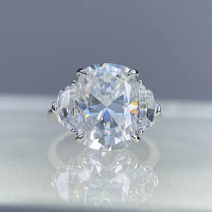 MuShan Brand Jewelry 925 Sterling Silver Ring VVS Moissanite Date Night Ring for Friend 18K Gold Plated MST Patent Jewellery