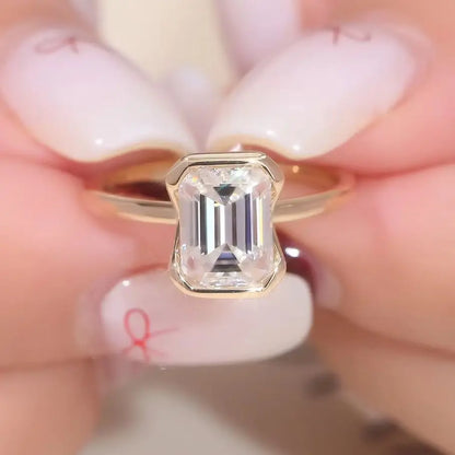 MUSHAN Bespoke Jewelry 10k 14k 18k Gold Platinum Rings Women Luxury D Color VVS1 Moissanite Diamond Wedding Ring Band Jewelry