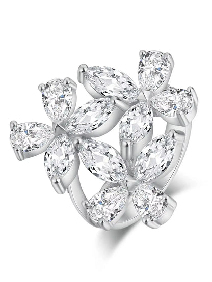 ShanLover Brand 925 Sterling Silver Rare Women's Trio Butterfly Ring Similar Style To Ge Family Fashionable Jewelry