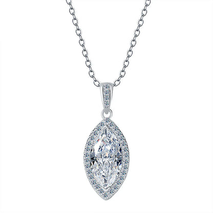 ShanLover Brand MST Top Grade Moissanite Pendant Necklace for Women 925 Sterling Silver Pendants Jewelry Gemstones Necklaces