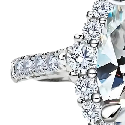 ShanLover Brand Water Drop MST 4ct Moissanite Diamond Ring for Woman Lovers S 925 Pure Silver Rings Moissanite Gemstones Jewelry